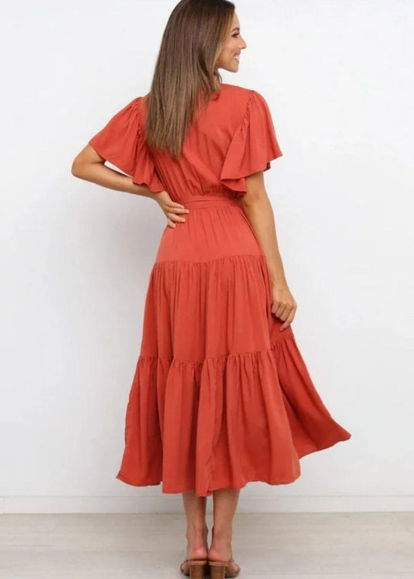 Robe terracotta mariage bohème chic