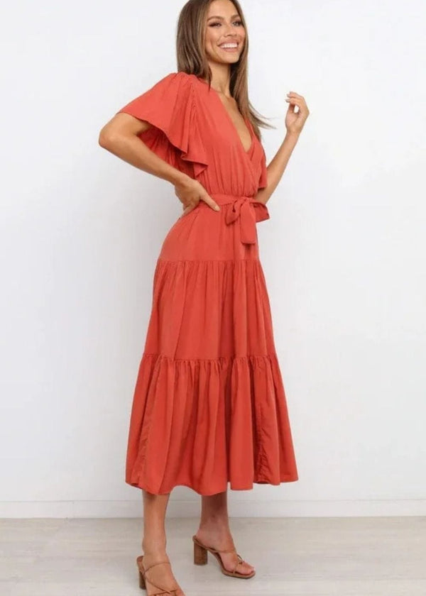 Robe terracotta mariage bohème chic