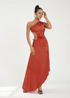 Robe asymetrique terracotta