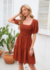 Robe bohème chic terracotta