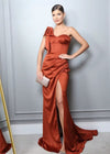 Robe bustier terracotta
