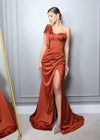 Robe bustier terracotta
