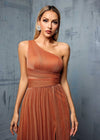 Robe cérémonie couleur terracotta