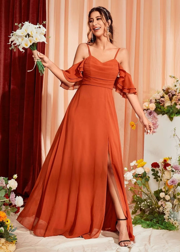 Robe couleur terracotta mariage