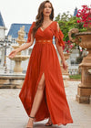 Robe demoiselle d'honneur bohème terracotta