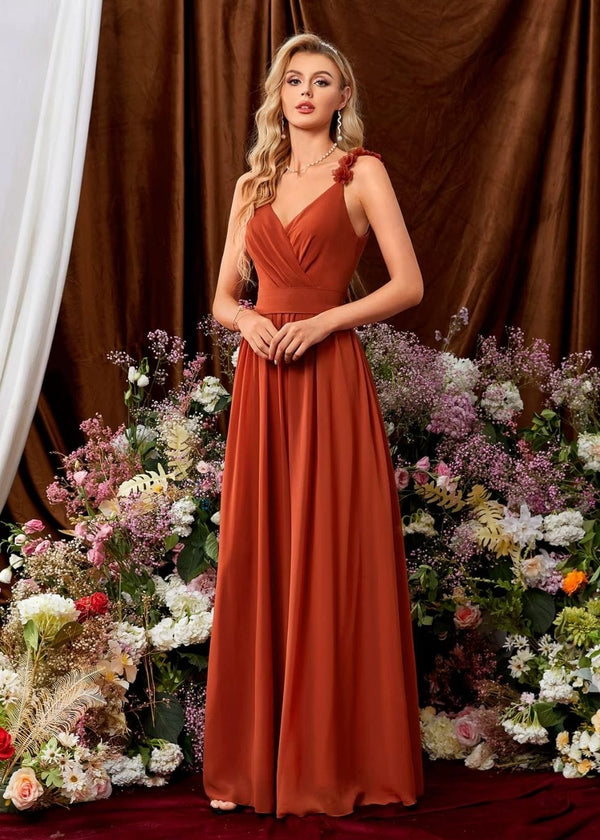 Robe longue terracotta mariage