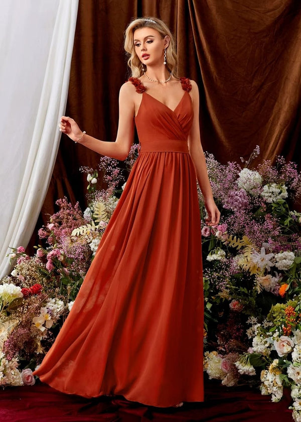 Robe longue terracotta mariage