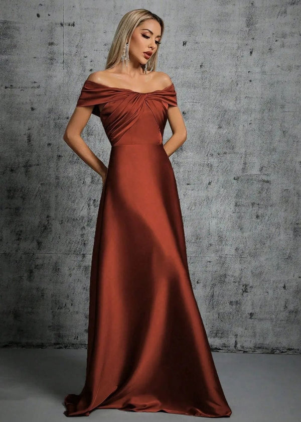 Robe mère de la mariée terracotta