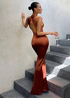 Robe moulante terracotta