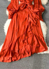 Robe portefeuille terracotta