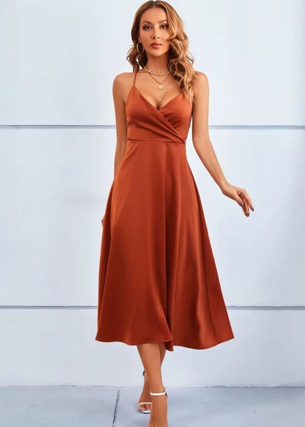 Robe témoin de mariage terracotta