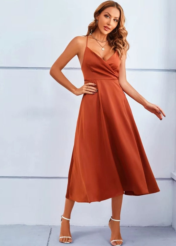Robe témoin de mariage terracotta