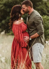 Robe terracotta femme enceinte