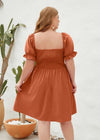 Robe terracotta grande taille