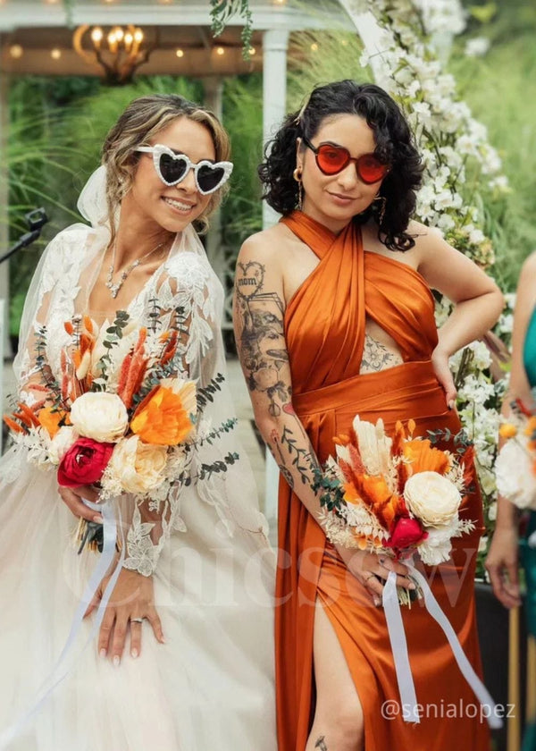 Tenue demoiselle d'honneur terracotta