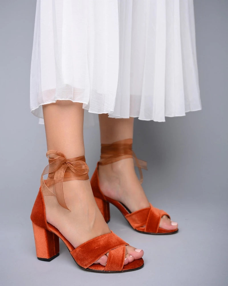 chaussure mariage terracotta