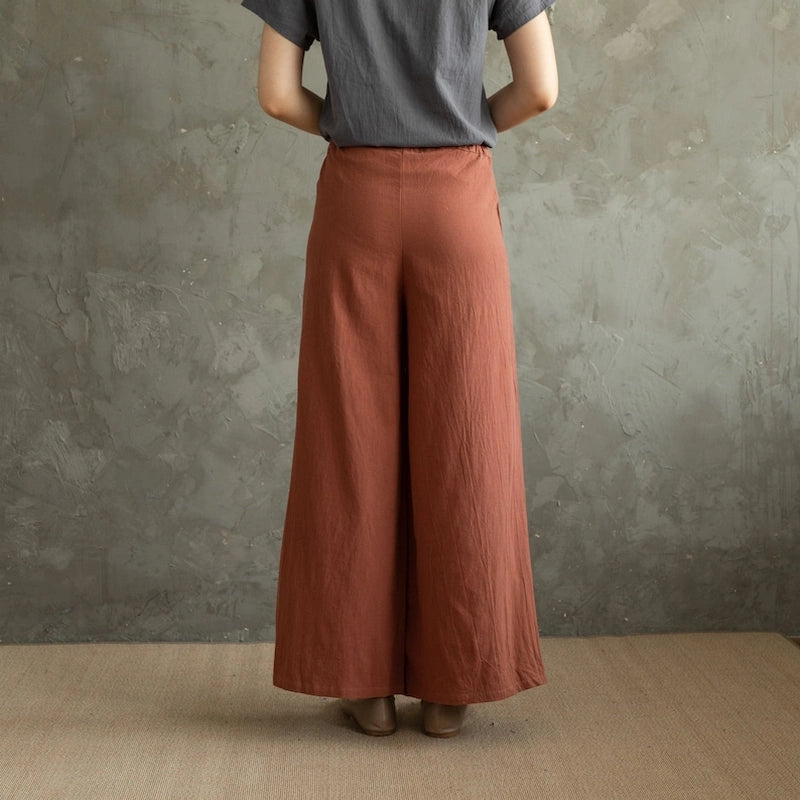Pantalon Large pour Femme Terracotta