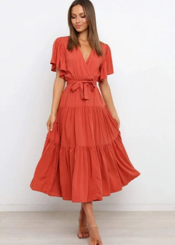 Robe terracotta mariage bohème chic