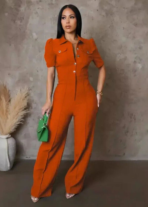 Combinaison femme chic terracotta