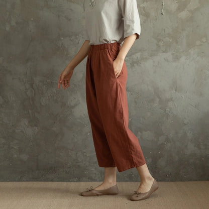 pantalon terre cuite minimaliste