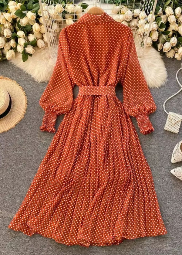 Robe à pois Terracotta
