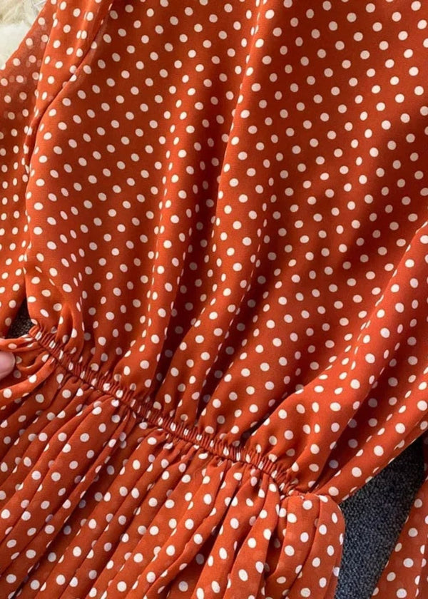 Robe à pois Terracotta