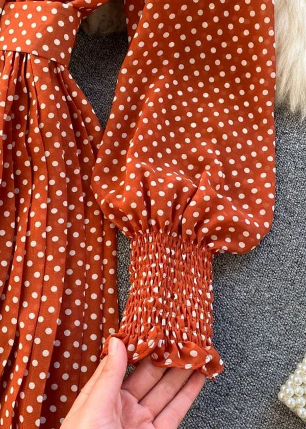 Robe à pois Terracotta