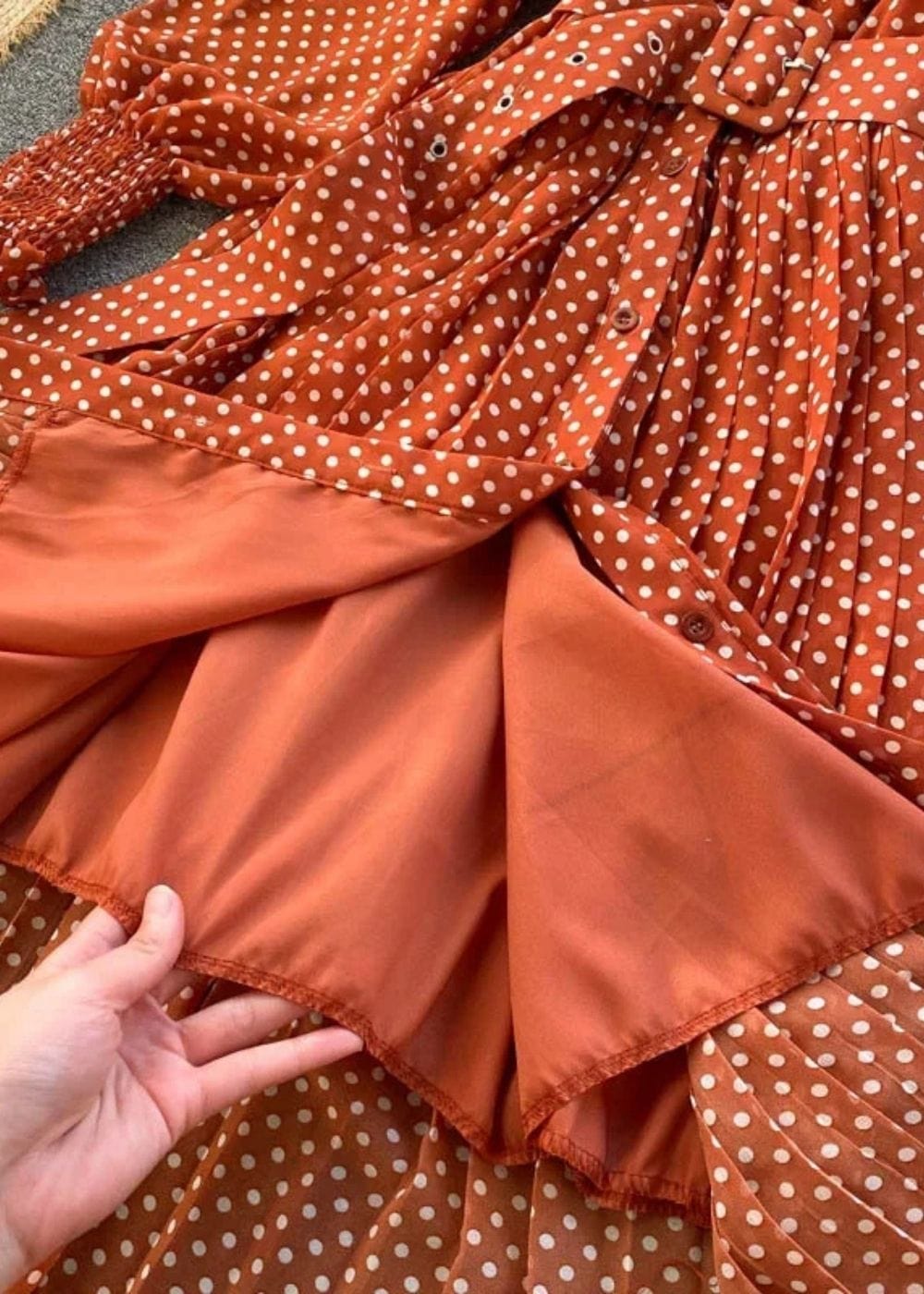 Robe à pois Terracotta
