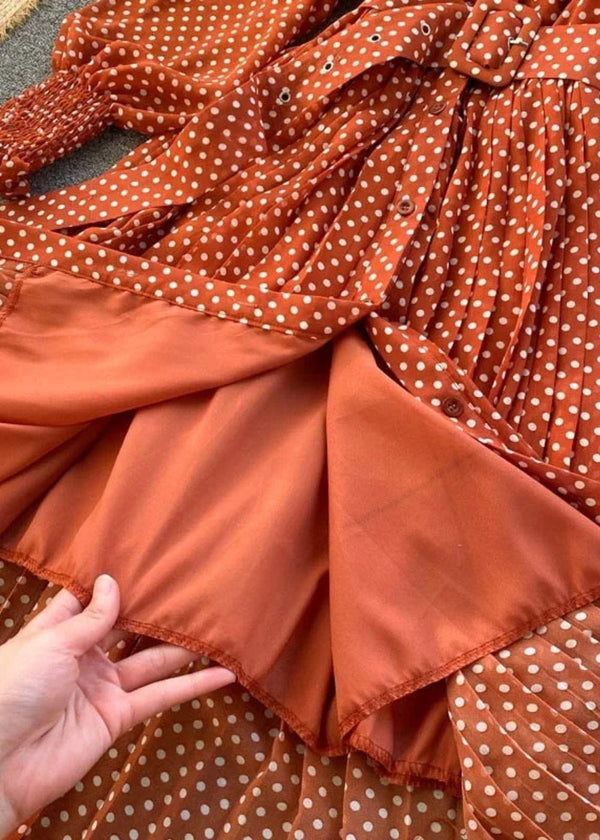 Robe à pois Terracotta