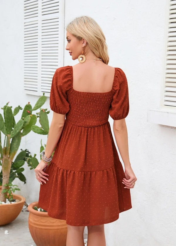 Robe bohème chic terracotta