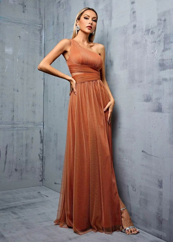 Robe cérémonie couleur terracotta