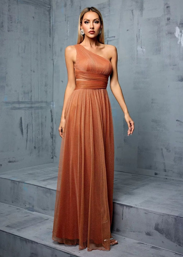 Robe cérémonie couleur terracotta
