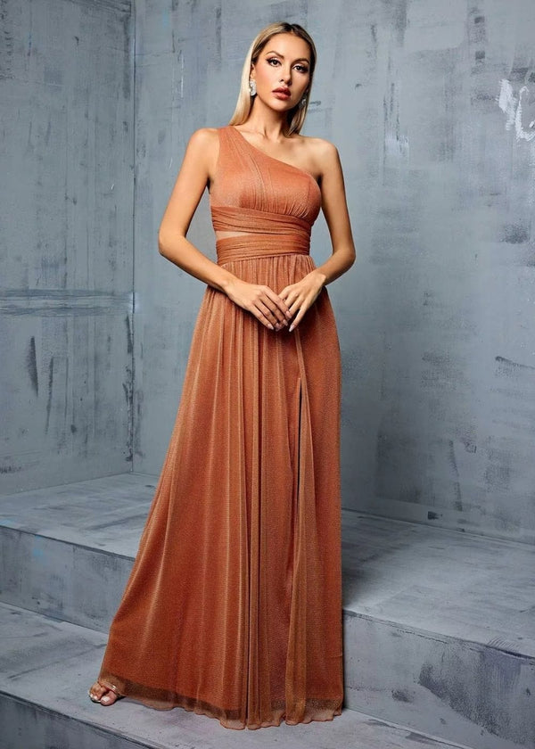 Robe cérémonie couleur terracotta