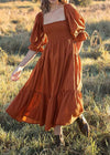 Robe champêtre terracotta