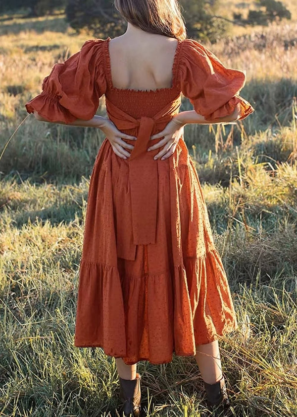 Robe champêtre terracotta