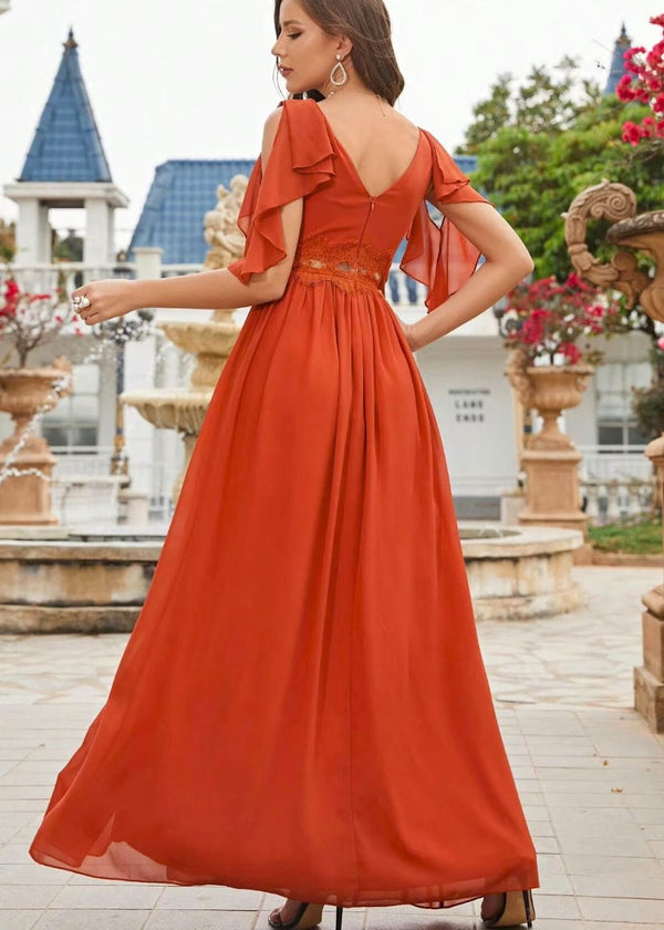 Robe demoiselle d'honneur bohème terracotta