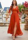 Robe demoiselle d'honneur bohème terracotta