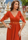 Robe demoiselle d'honneur bohème terracotta