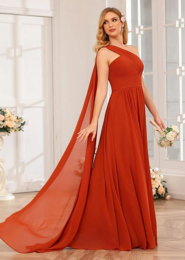 Robe demoiselle d'honneur couleur terracotta