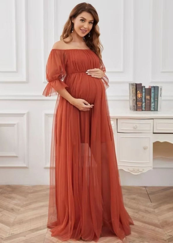 Robe femme enceinte terracotta