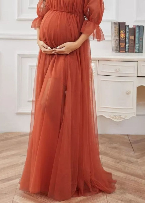 Robe femme enceinte terracotta