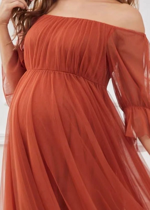 Robe femme enceinte terracotta
