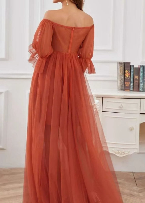 Robe femme enceinte terracotta