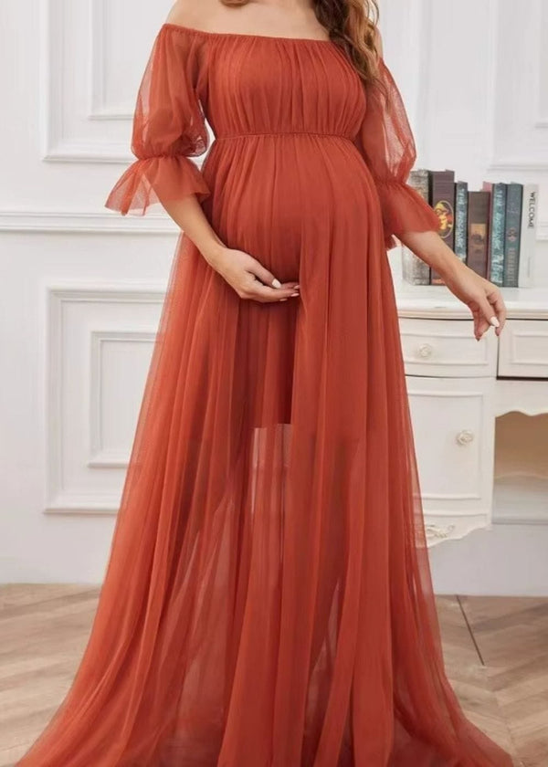 Robe femme enceinte terracotta