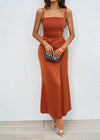 Robe fourreau terracotta
