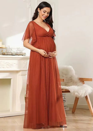Robe grossesse terracotta