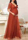 Robe grossesse terracotta