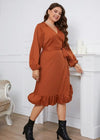 Robe longue terracotta grande taille
