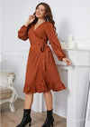 Robe longue terracotta grande taille