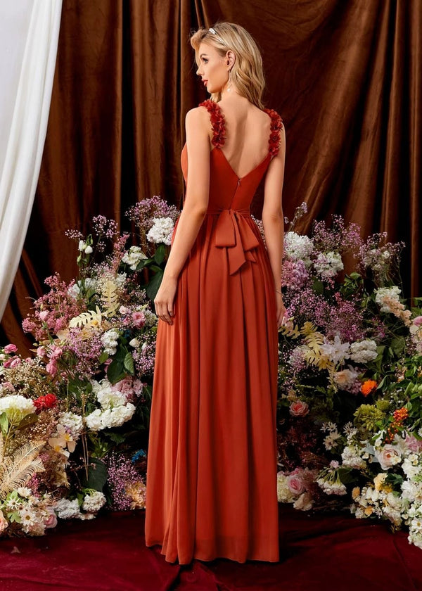 Robe longue terracotta mariage